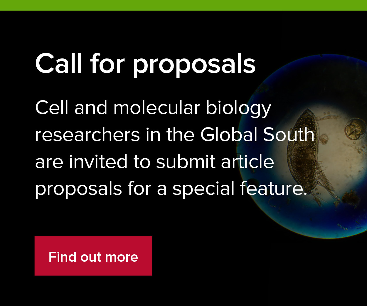 Royal Society Publishing advert detailing a call for papers.